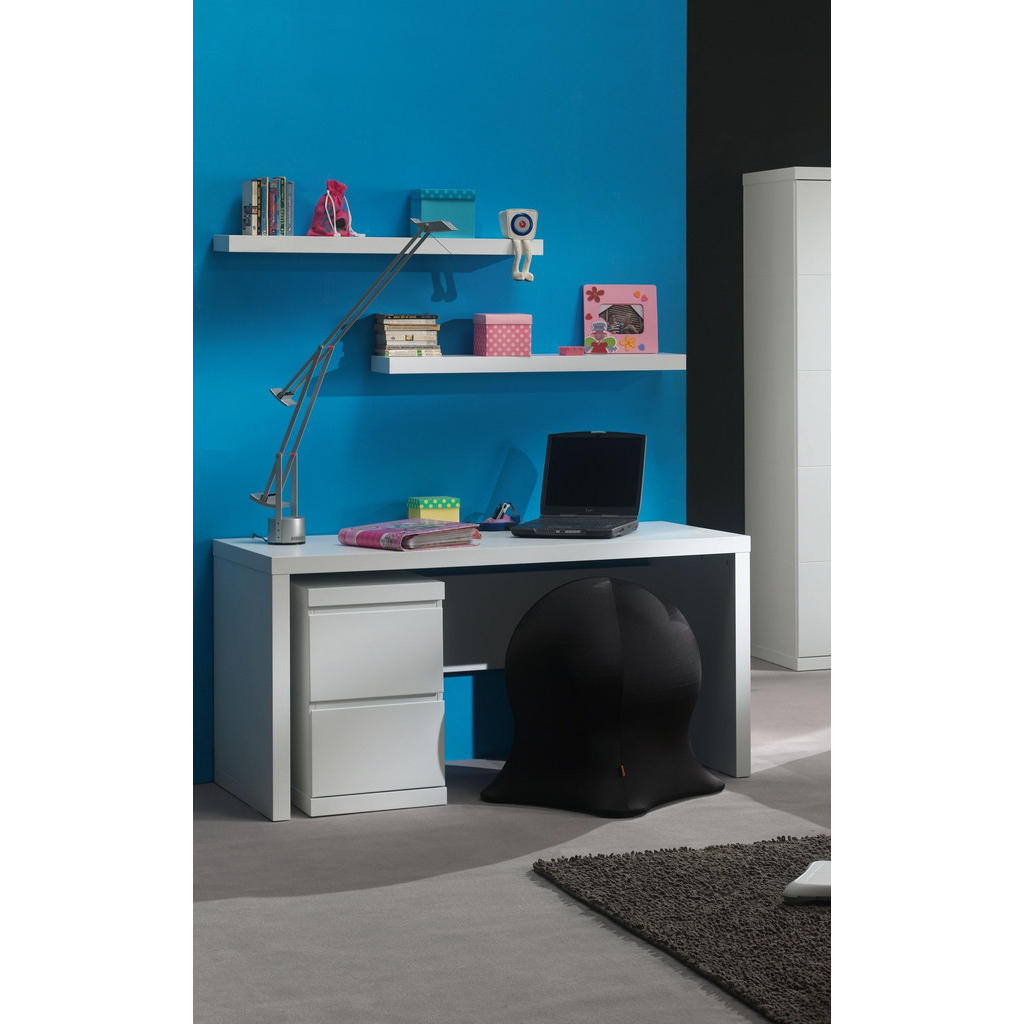 Thumbnail - 58aufmkessel Schreibtisch, Weiß, Holzwerkstoff, 70x76x150 cm, Arbeitszimmer, Schreibtische, Bürotische
