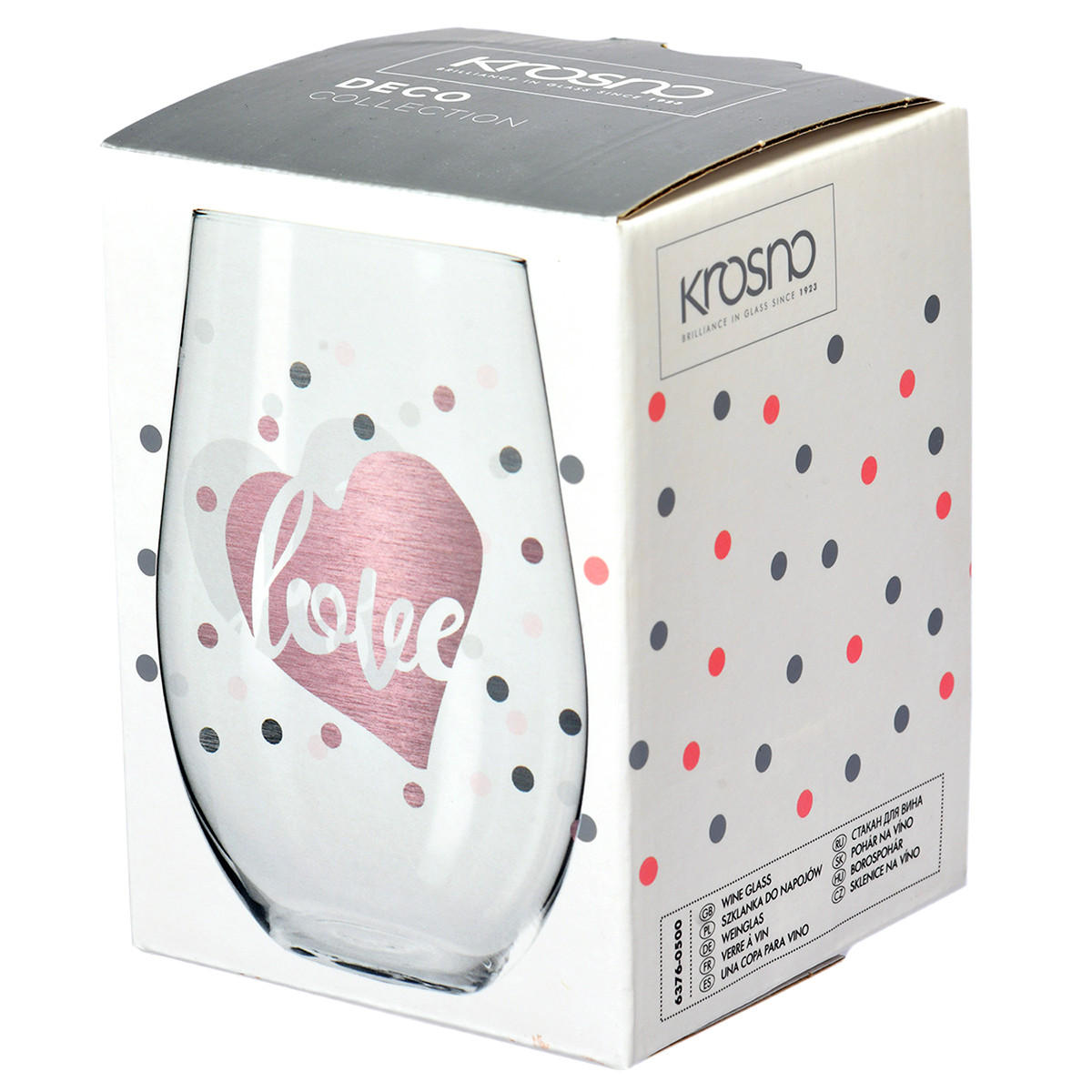 WASSERGLÄSER Just Love, 500 ml - Multicolor, Glas (0.5L) - Krosno Glass