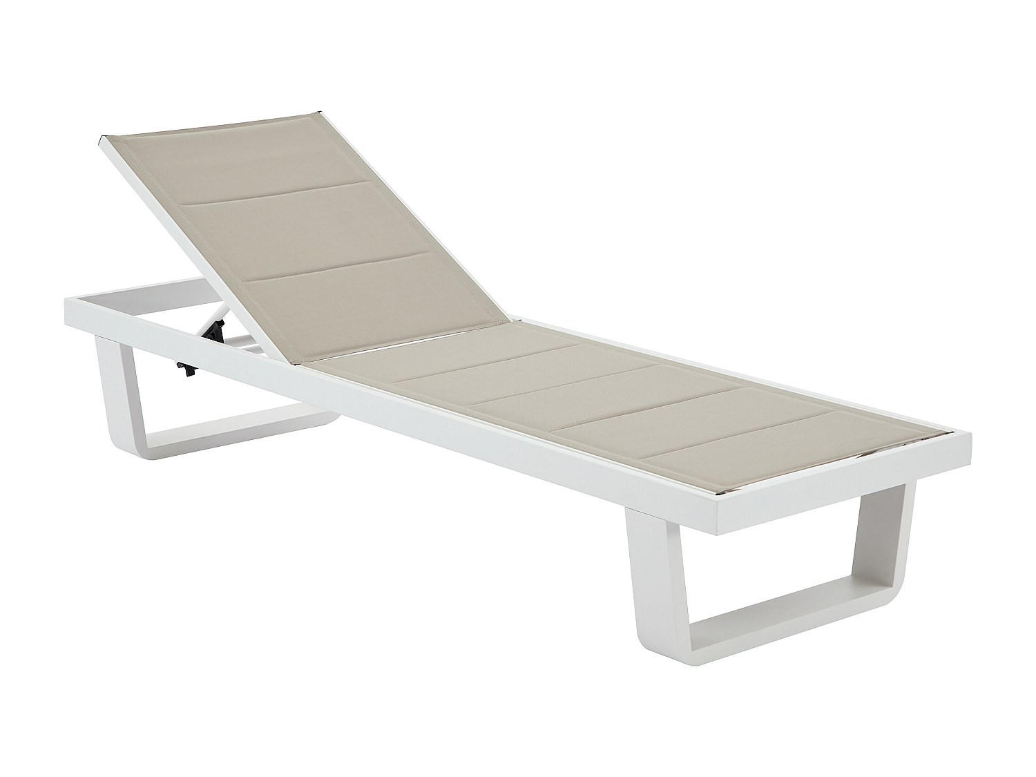 SONNENLIEGE - 198cm x 62cm - Aluminium - grau - NABUNA - Grau, Metall (62/97/198cm) - Vente-Unique