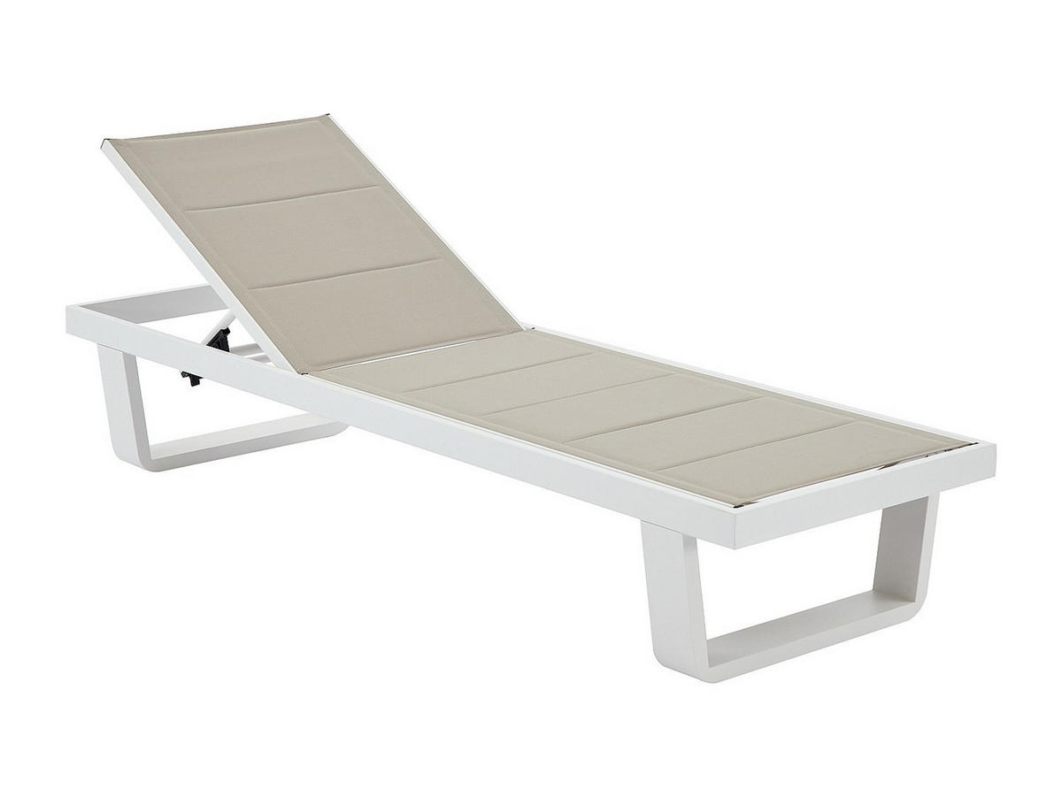 SONNENLIEGE - 198cm x 62cm - Aluminium - grau - NABUNA - Grau, Metall (62/97/198cm) - Vente-Unique