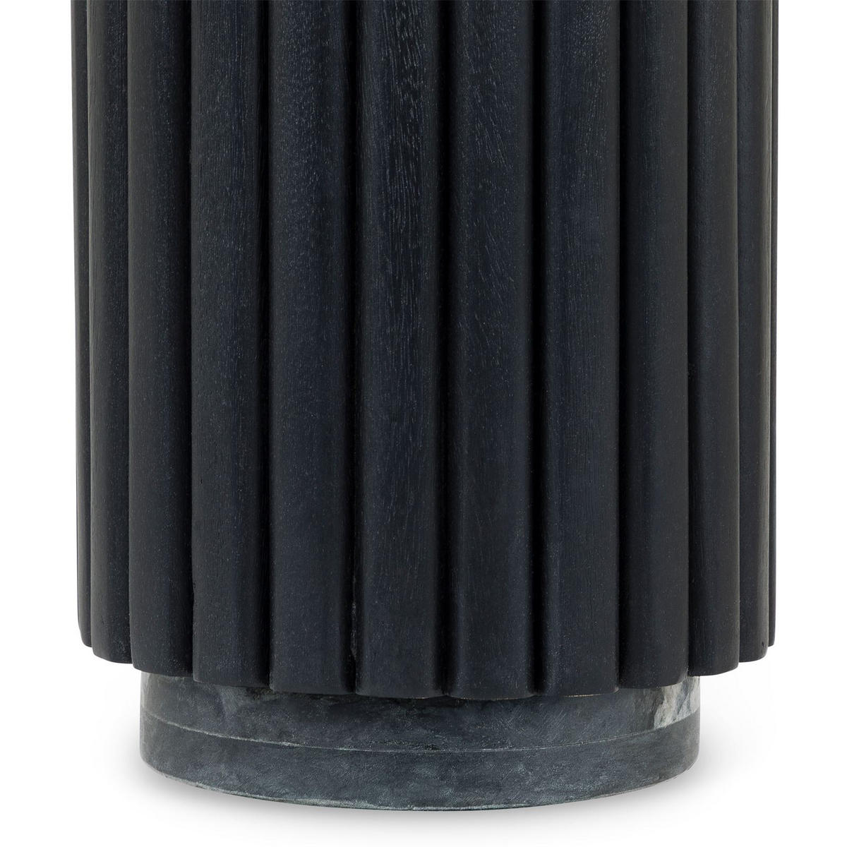 BEISTELLTISCH BEJA schwarz - Schwarz, Naturmaterialien/Holz (38/38/53cm) - IDIMEX