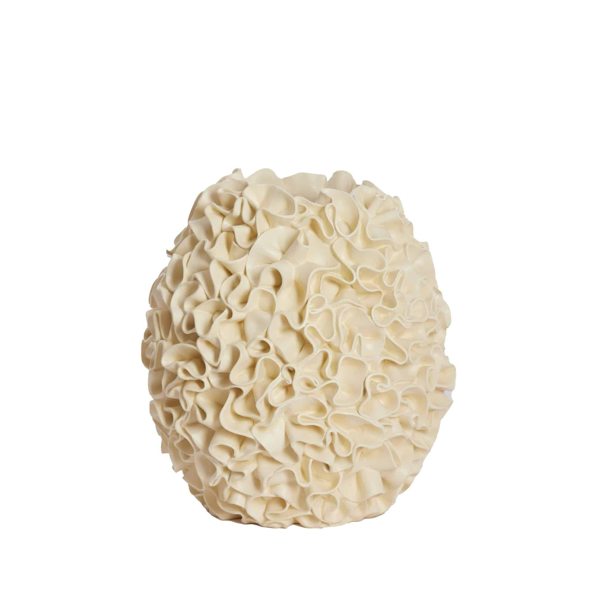 VASE Agello Weiß 28/28/29 cm - Weiß, Kunststoff (29cm) - Light & Living