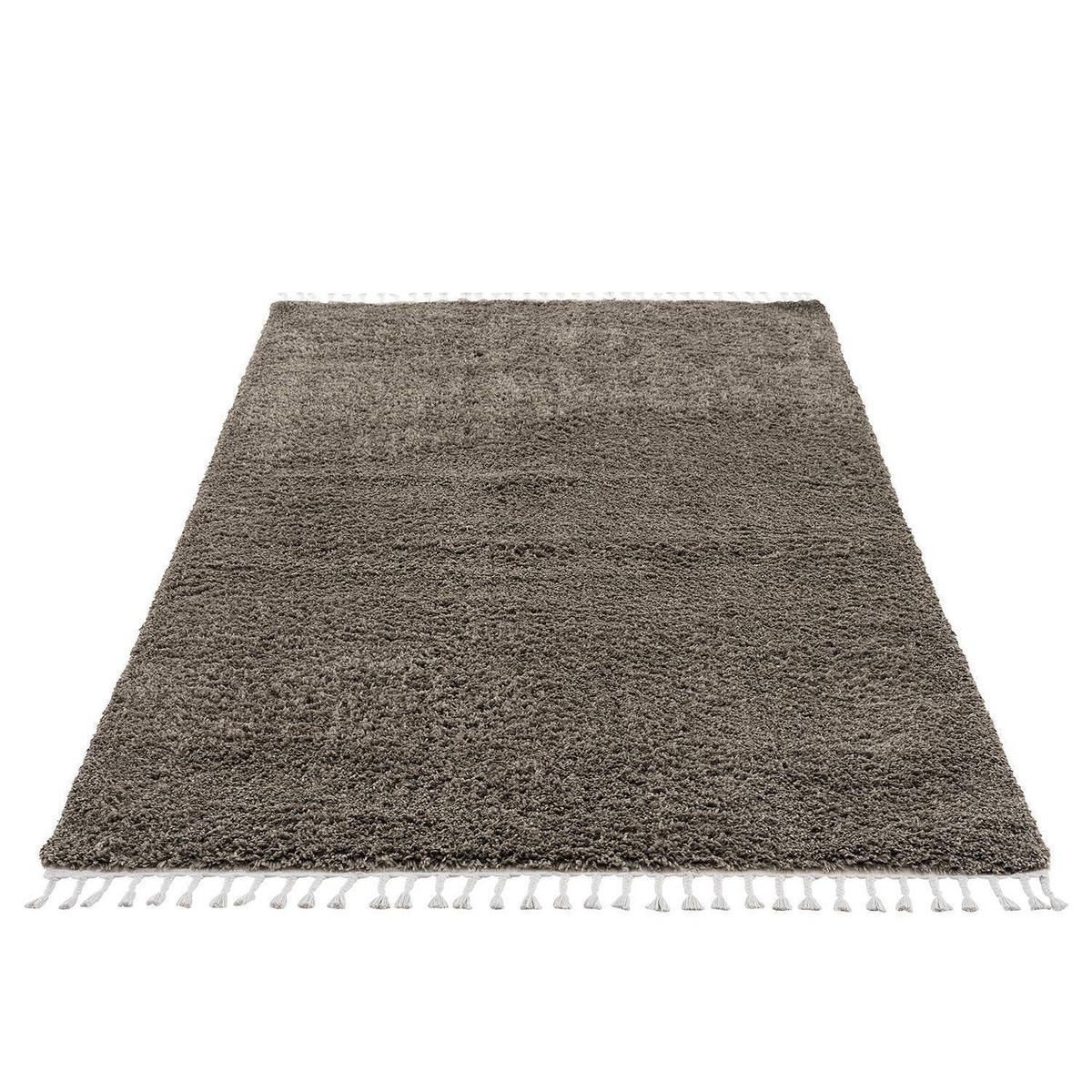HOCHFLOR-TEPPICH Shaggy Pulpy 100 Anthrazit 140x200 cm - Grau, Textil (140/200cm) - carpet city