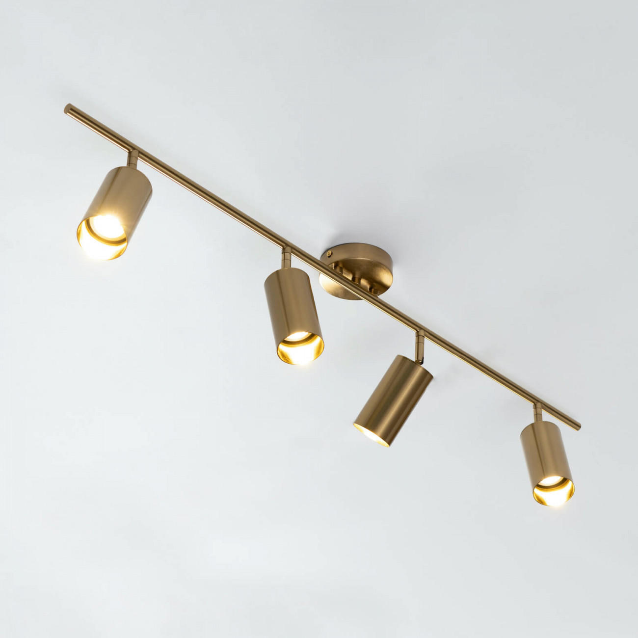 Thumbnail - Kosilum Deckenleuchte, Gold, Metall, 100x20x20 cm, Lampen & Leuchten, Innenbeleuchtung, Deckenleuchten