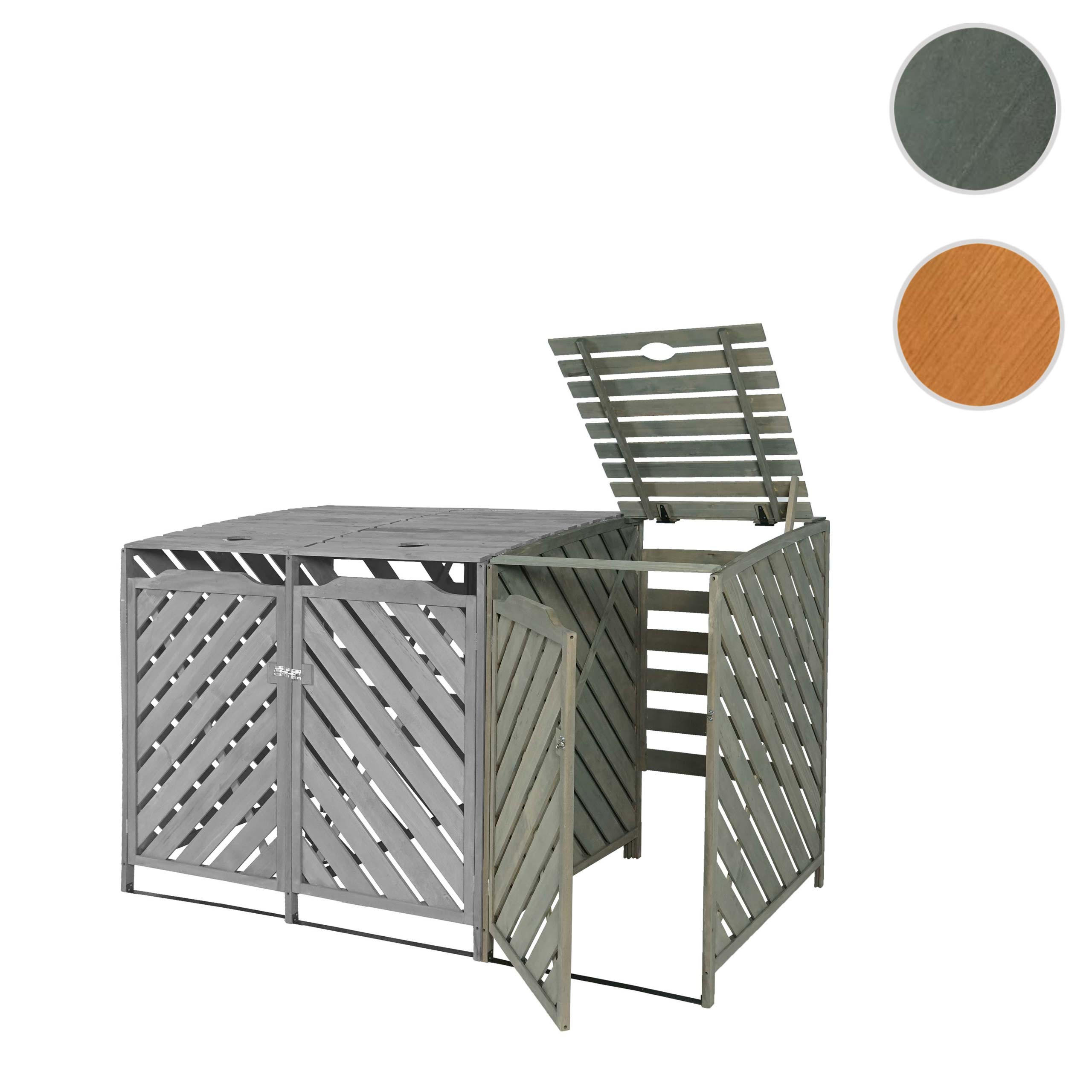 Thumbnail - MCW Mülltonnenbox, Grau, Holz, 68x120x98 cm, Aufbewahrung & Schutzhüllen