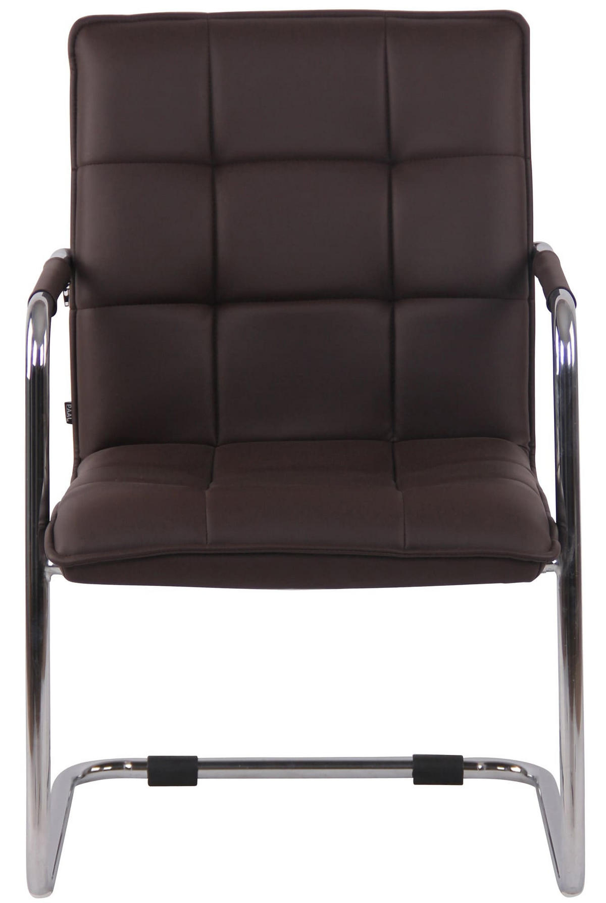 SCHWINGSTUHL 2er Set Lederlook braun - Chromfarben/Braun, Textil/Metall (57/89/64cm) - CLP