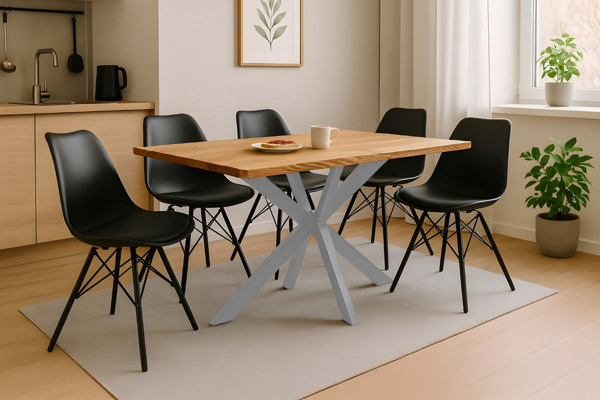 ESSTISCH SALVADOR - Eichefarben/Beige, Holz (90/180/77cm) - SAM