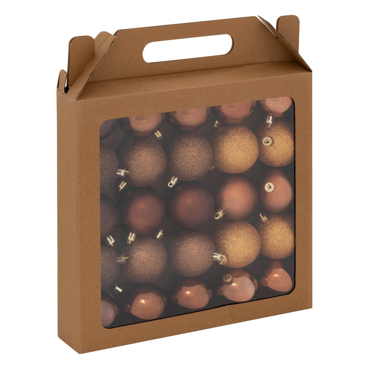 CHRISTBAUMKUGELN 25er-Set Ø 6 cm - Braun, Kunststoff (6/7.2/6cm) - Atmosphera Createur d´interieur