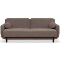 SCHLAFSOFA Ovals Hellbraun - Hellbraun/Schwarz, Textil/Metall (236/95/96cm) - Selsey