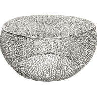 COUCHTISCH ABSTRACT LEAF rechteckig Silber 80cm - Silberfarben/Weiß, Metall (78/80/41cm) - riess-ambiente