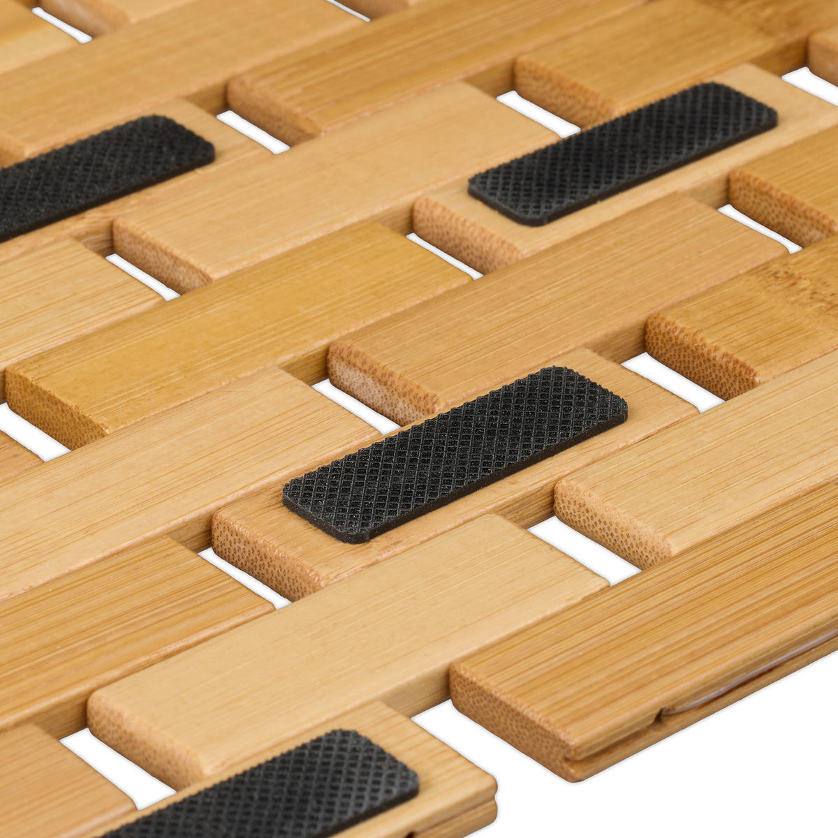 BADVORLEGER - Hellbraun, Holz/Textil (60/40cm) - Relaxdays