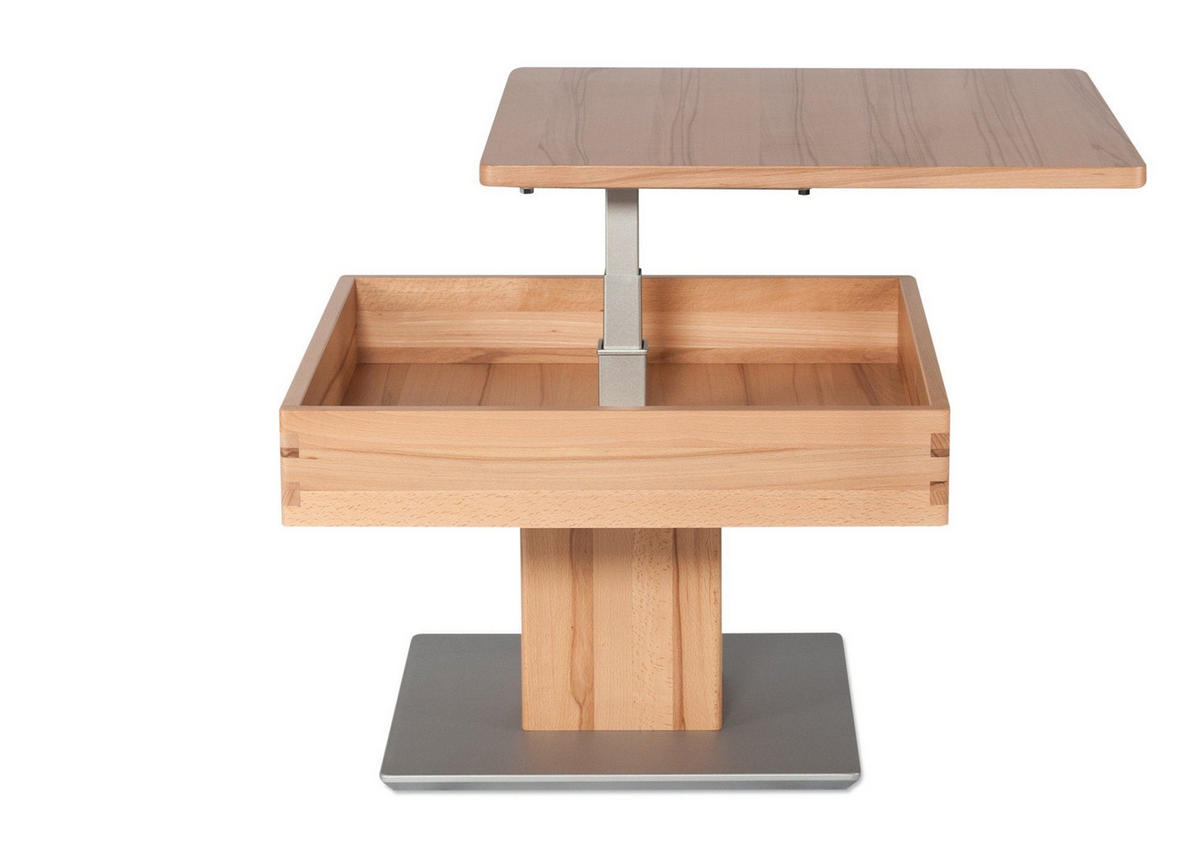 COUCHTISCH Celene 67x67x43 höhenverstellbar;diagonal verschiebbar Kernbuche - Kernbuche, Holz (67/67/43cm) - 58aufmkessel