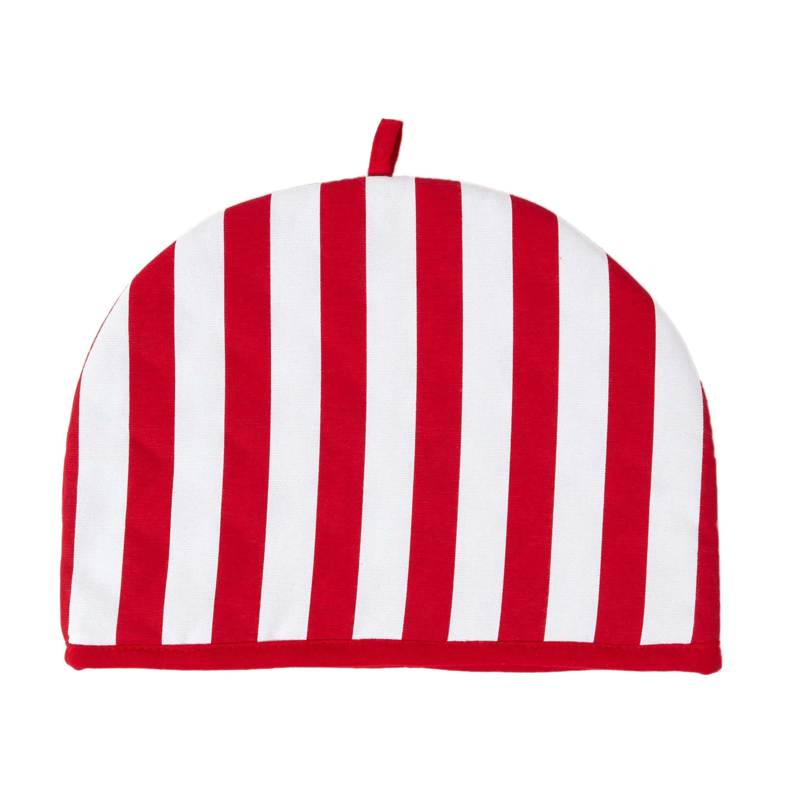 TEA COSY – Stoff-Teewärmer Streifen - Rot, Textil (36/24/36cm) - Homescapes