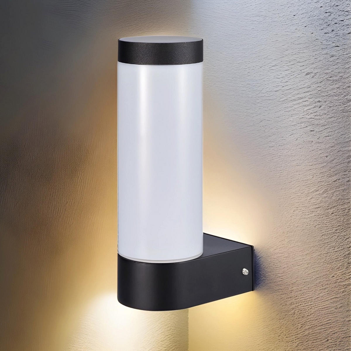 AUSSENWANDLEUCHTE Anthrazit Dunkelgrau E27 Opal Diffusor IP44 - Dunkelgrau/Anthrazit, Metall (8/22/12cm) - CGC Europe