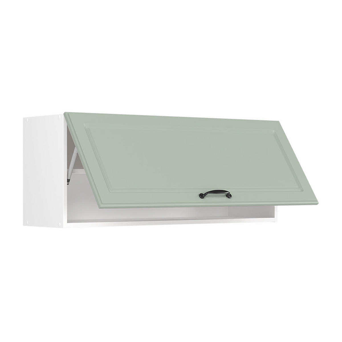 HÄNGESCHRANK R-Line, Mint Landhaus/Weiß, 100 cm Flach - Weiß/Mintgrün, Holzwerkstoff (100/40/31cm) - Vicco