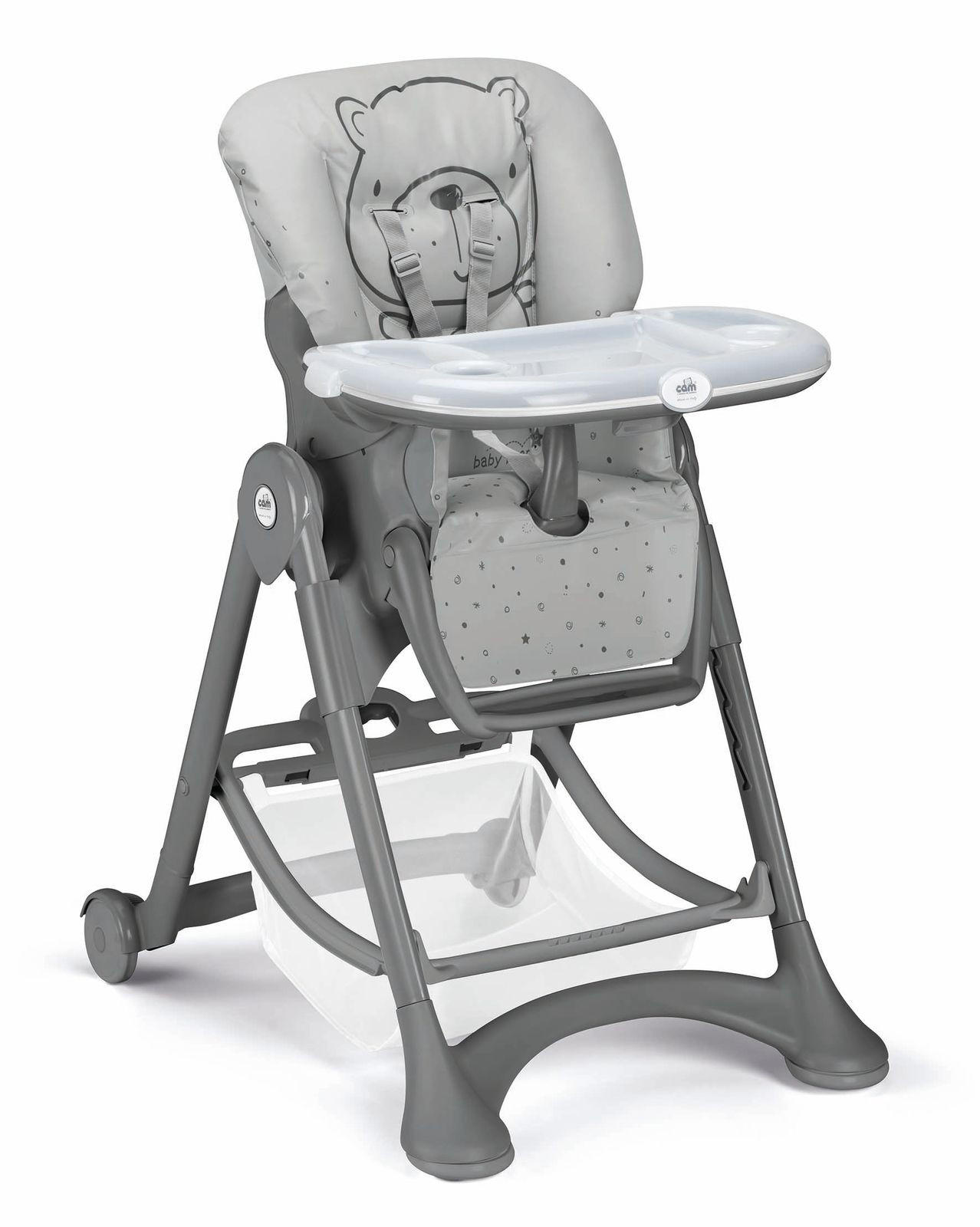 HOCHSTUHL Campione für Kinder| für 0-36 Monate | Grau | 6-fach höhenverstellbar - Hellgrau, Kunststoff/Textil (62/32/110cm) - Cam il Mondo del Bambino S.p.A.