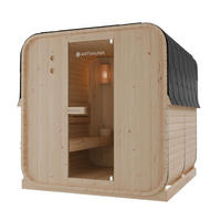 FASSSAUNA Nolvik XL inkl. Zubehör-Set - Naturfarben, Holz (185/194/220cm) - Artsauna