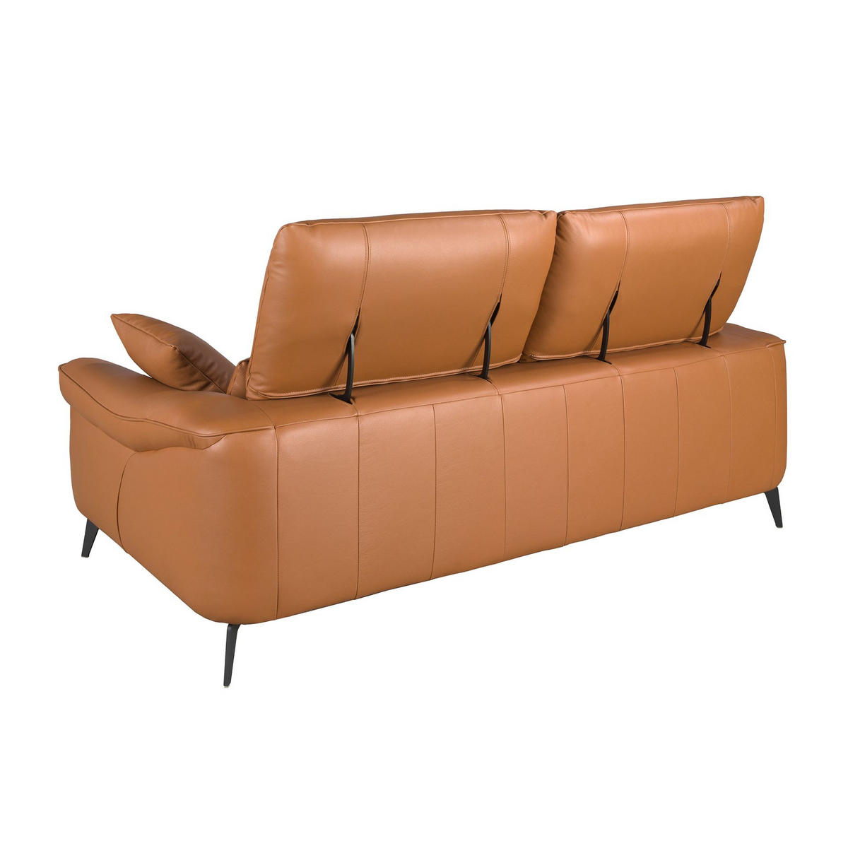 SOFA 3-Sitzer-Sofa aus braunem Leder 209/107/105 cm - Braun, Leder/Metall (209/105/107cm) - ANGEL CERDA