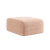 POUF Chenille Stoff Pink - Koralle/Schwarz, Holzwerkstoff/Kunststoff (72/42/94cm) - Makamii