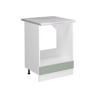 SKŘÍŇKA NA VESTAVĚNOU TROUBU R-Line, Mint venkovský dům/Bílá, 60 cm pracovná doska Mramor - bílá/mátově zelená, kompozitní dřevo (60/81.6/60cm) - Vicco