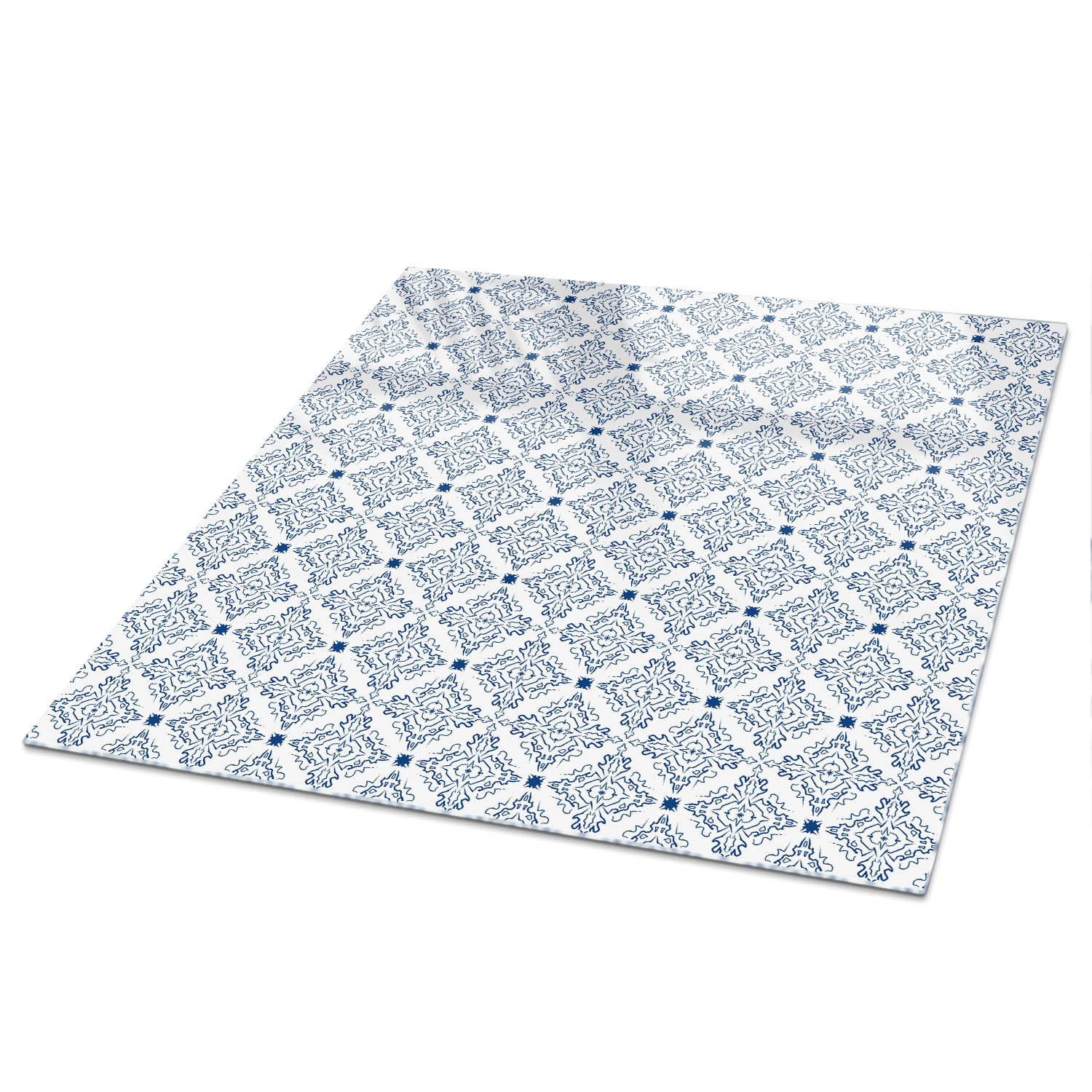 TISCHPLATTE 50x50 cm – Klassischer Schmuck - Beige, Glas (50/50/0.4cm) - Wallfluent