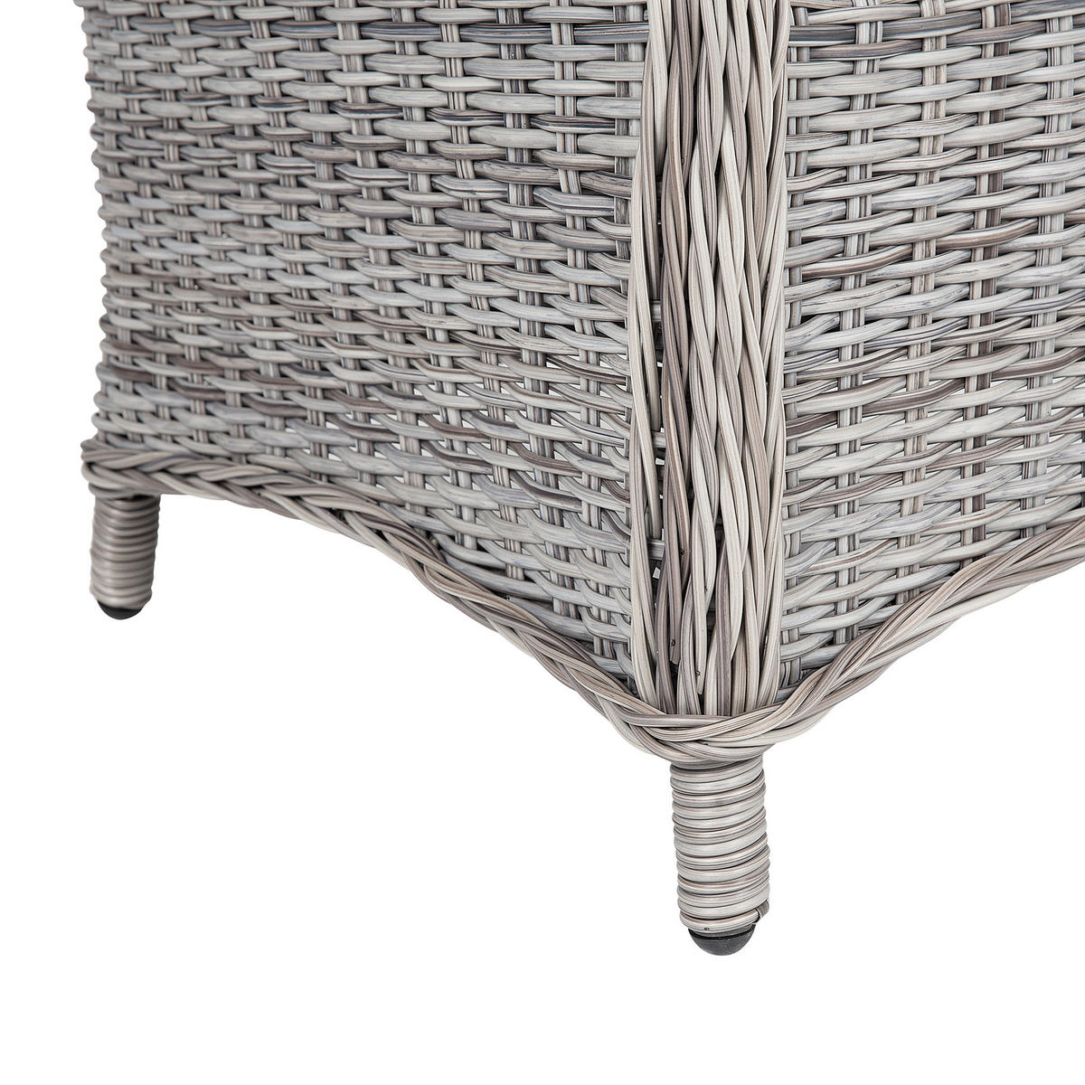 GARTENSESSEL 2er-Set PE Rattan grau Cascais - Grau, Kunststoff (60/96/73cm) - Beliani