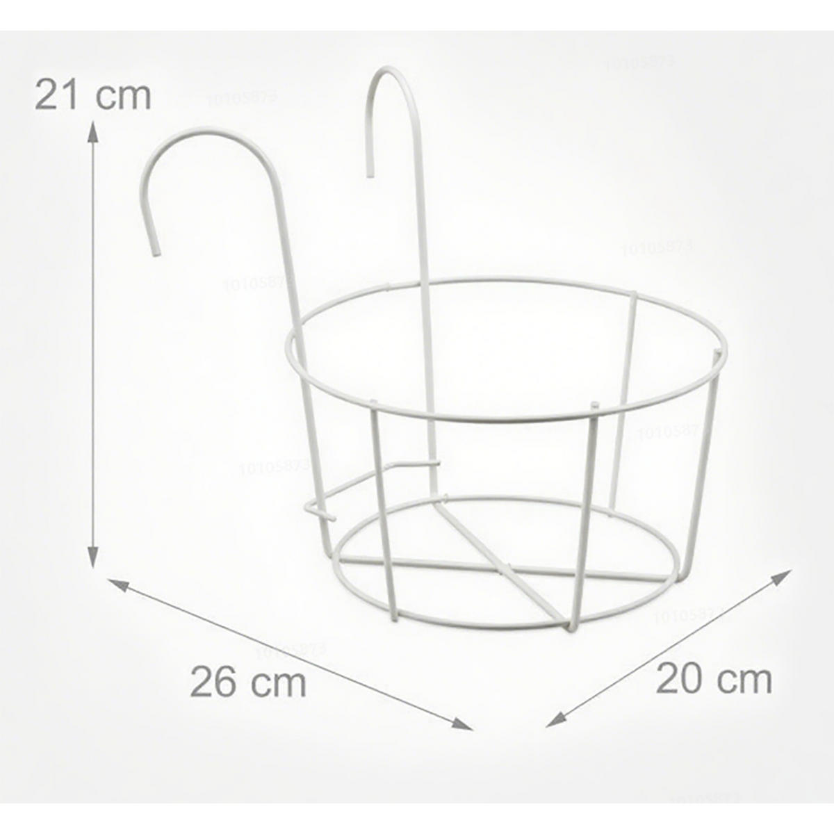 4XHÄNGEBLUMENTOPF - Weiß, Metall (21cm) - Relaxdays