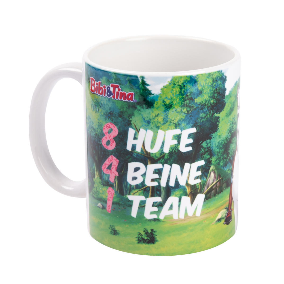 BECHER Bibi und Tina 8 Hufe, 4 Beine, 1 Team Mehrfarbig 320 ml - Multicolor, Keramik (0.32L) - United Labels