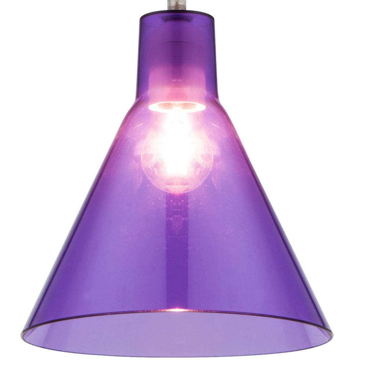 HÄNGELEUCHTE Metall Acryl Lila - Lila, Metall (21.3/21.3/113cm) - Globo Lighting