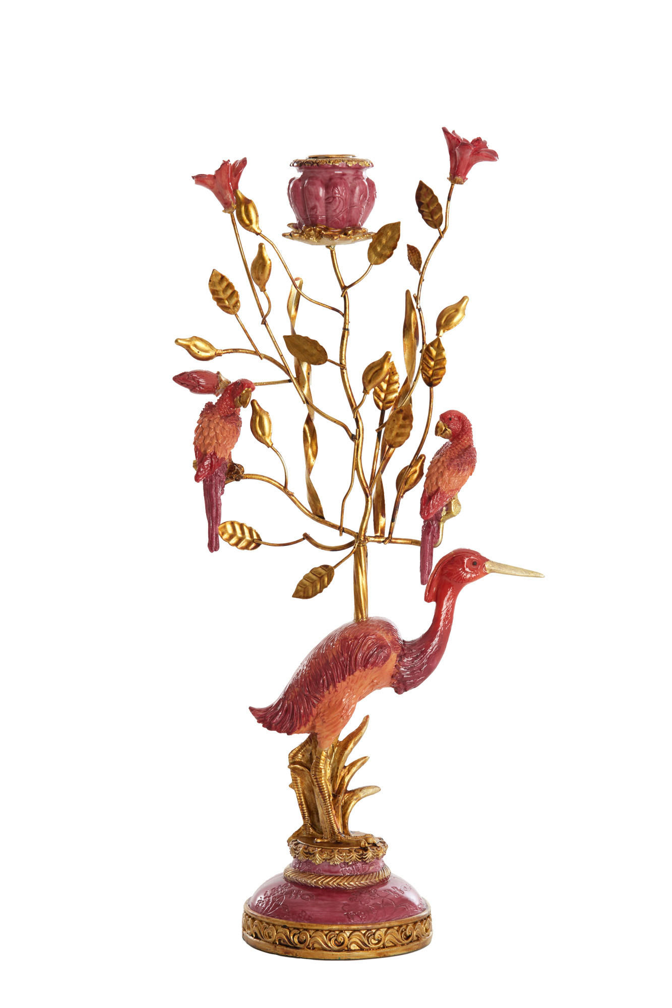 KERZENHALTER Heron Rot Ø22/44 cm - Rot, Metall (11/44/22cm) - Light & Living
