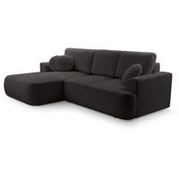 ECKSCHLAFSOFA Vento schwarz links - Schwarz, Textil (260/168cm) - Beautysofa