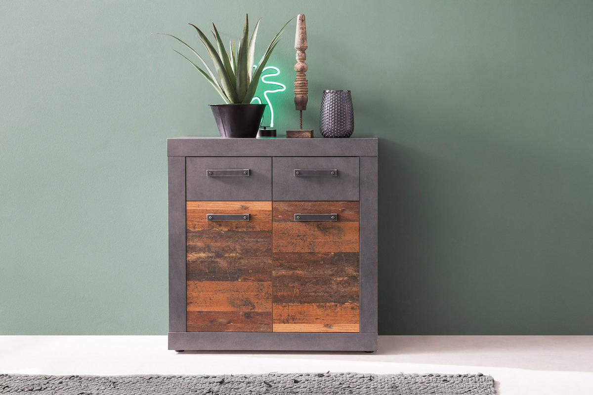 KOMMODE Grau - Grau, Holzwerkstoff (82/86/37cm) - ebuy24