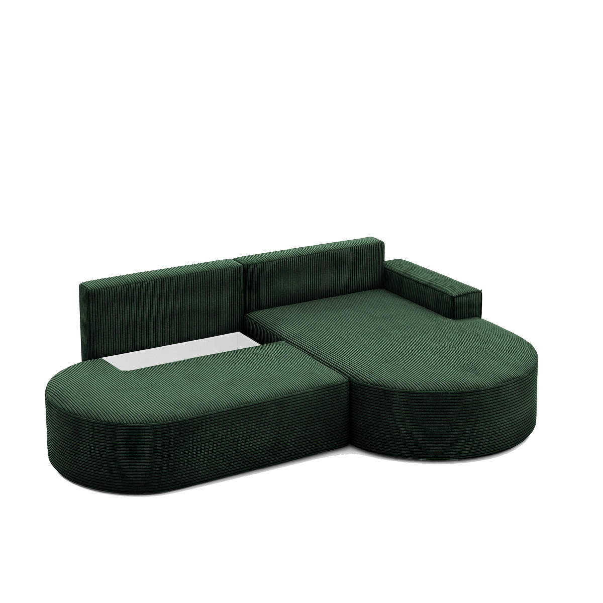 ECKSOFA Modena Pro - Komfort Und Stil Stoff Poso Grün Rechts - Grün, Holz (278/179cm) - Kaiser Möbel