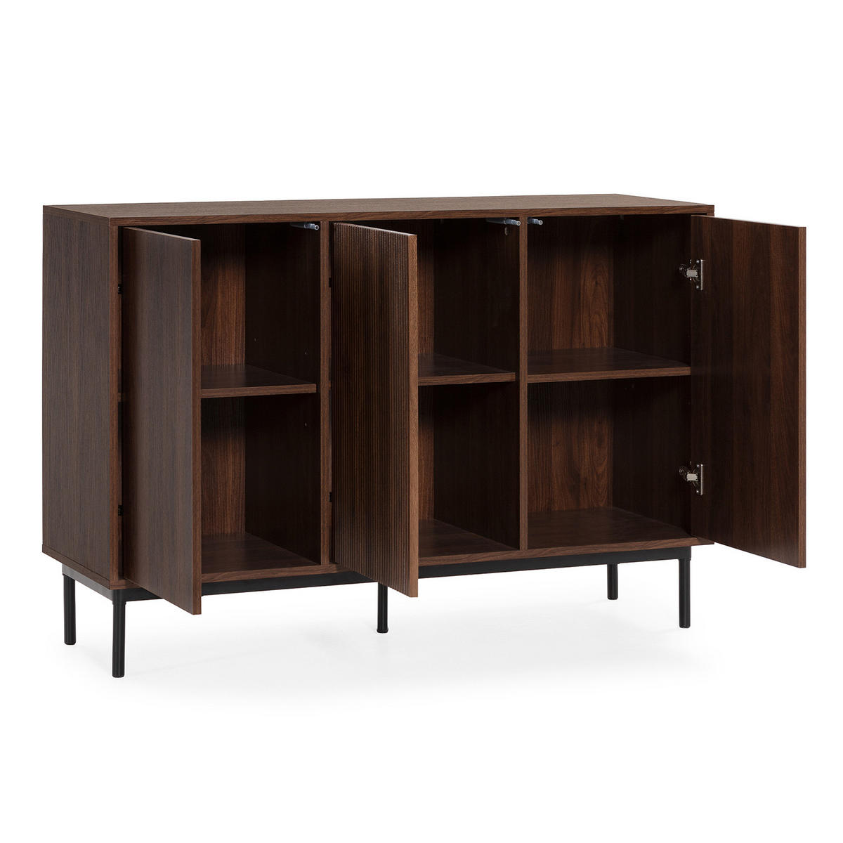 SIDEBOARD Florida 3 türen Walnuss-Optik - Walnussfarben, Holzwerkstoff (120/80/40cm) - VS Venta-stock