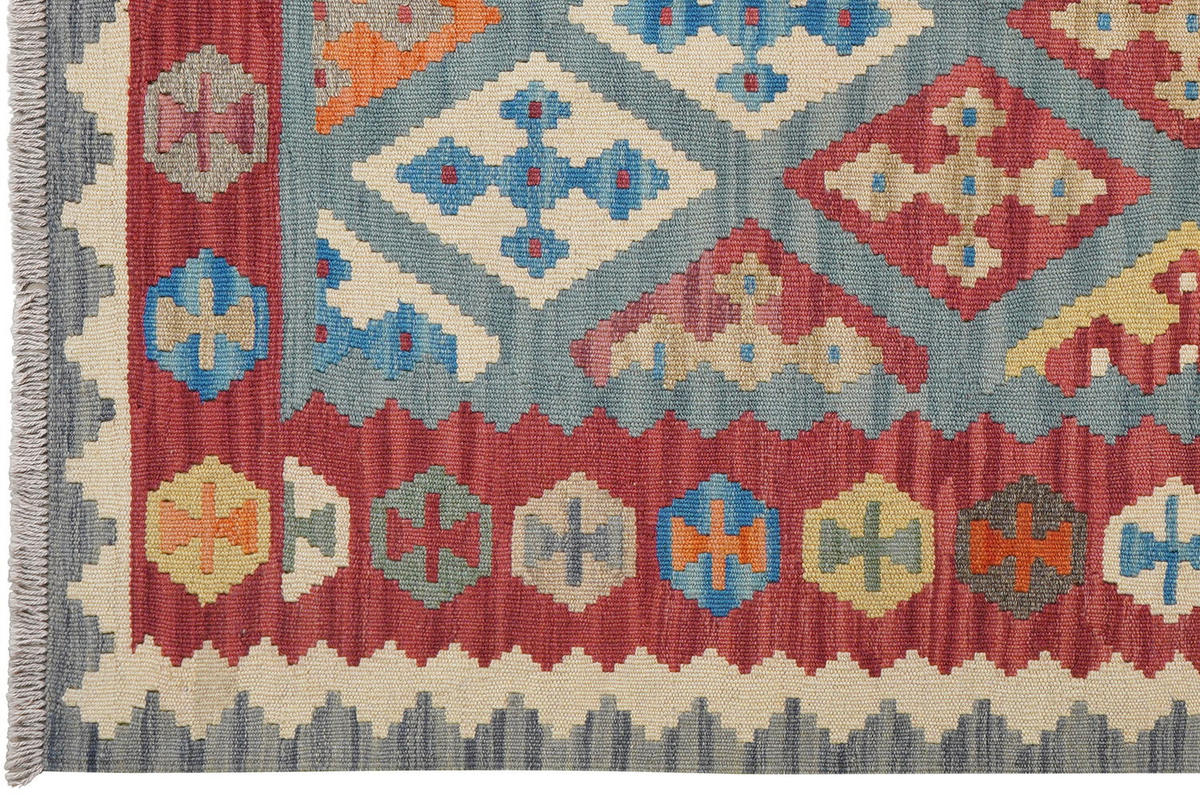 HANDWEBTEPPICH Kelim Gashgai Blau 178/118 cm Schurwolle - Blau, Textil (118/178cm) - Looma