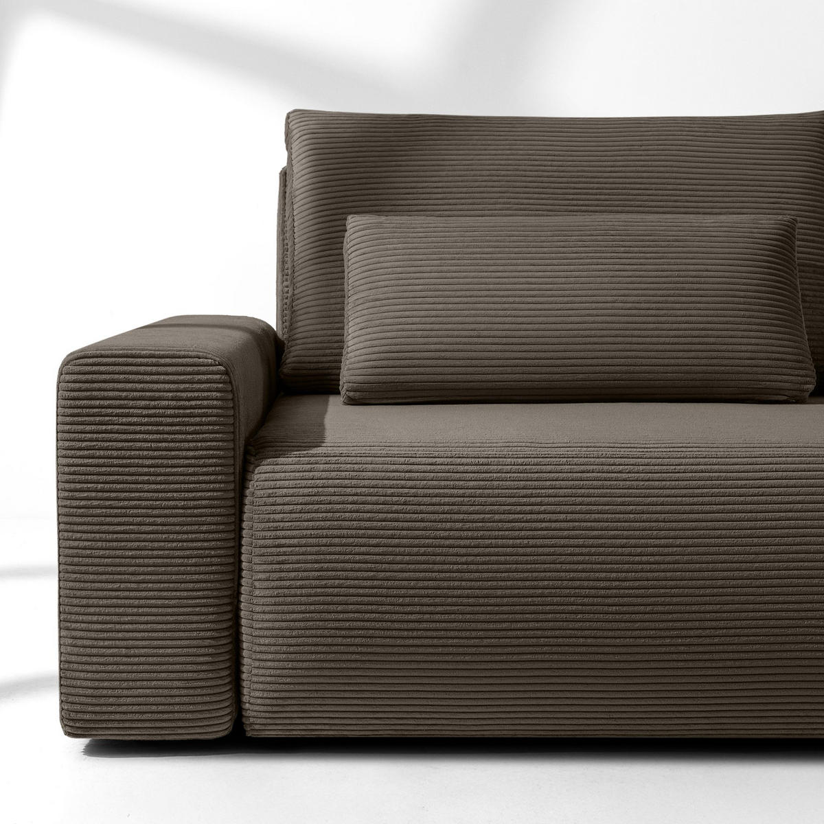 3-SITZER SCHLAFSOFA MOLLIS, Corduroy, Braun - Braun, Holz/Holzwerkstoff (250/93/108cm) - KONSIMO®