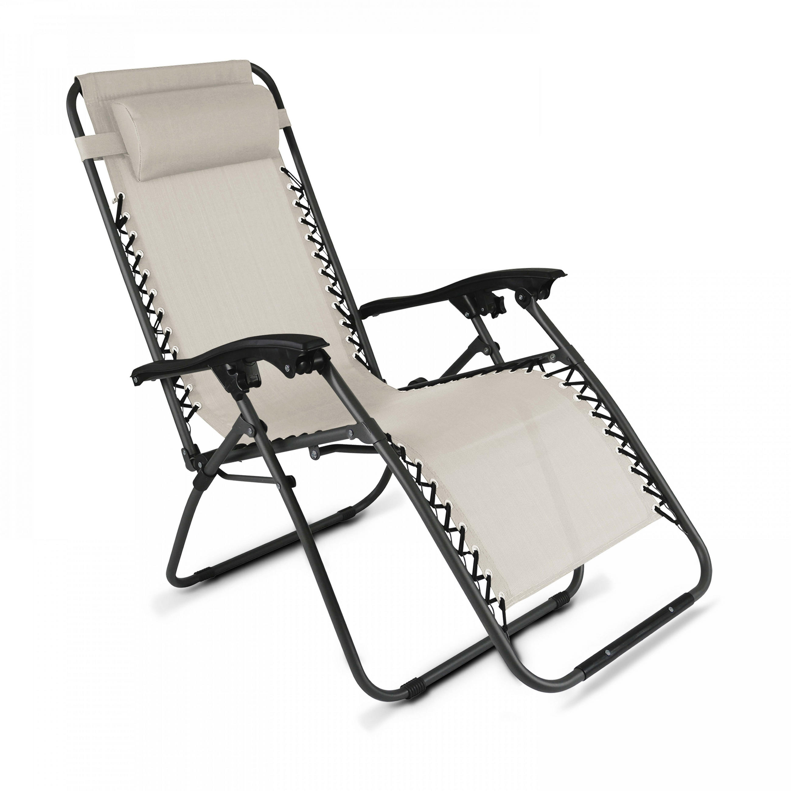 LOUNGESESSEL 2-tlg., Taupe - Taupe, Metall (160/110/65cm) - Oviala
