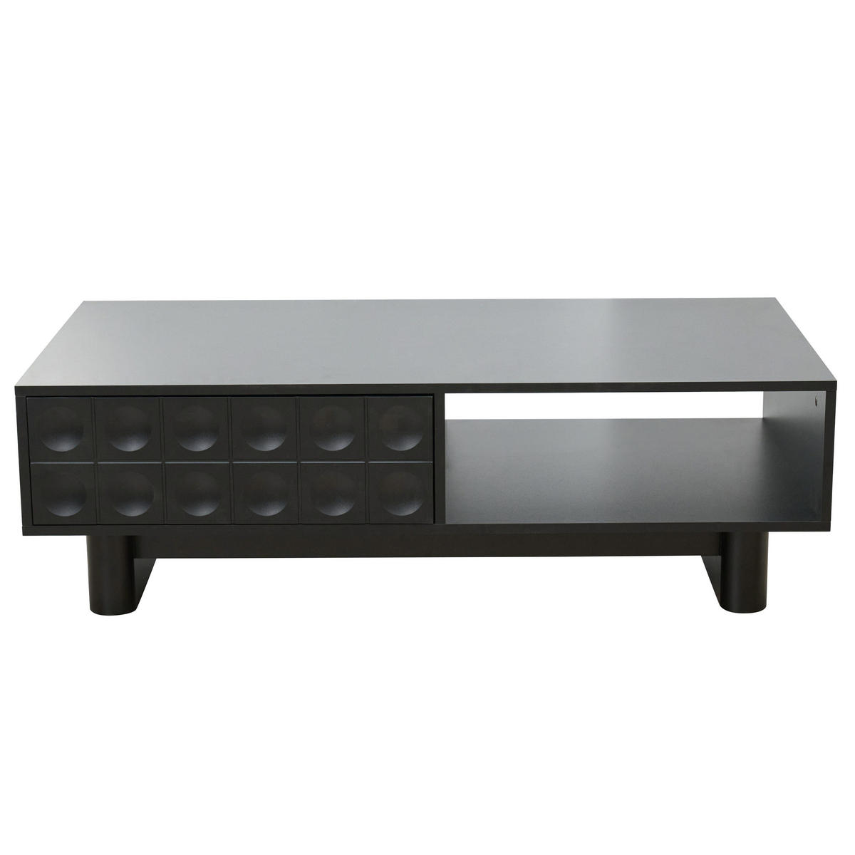 COUCHTISCH, Schwarz - Schwarz, Holz (120/60/39cm) - Oviala
