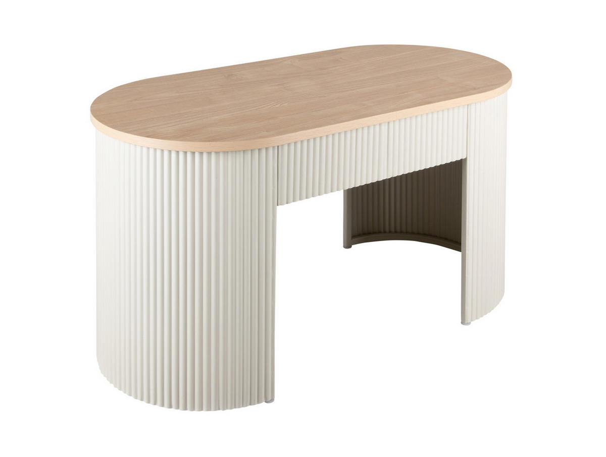 HOCKER Estriado Grau 80/40/42 cm - Grau, Metall (40/42/80cm) - Leitmotiv