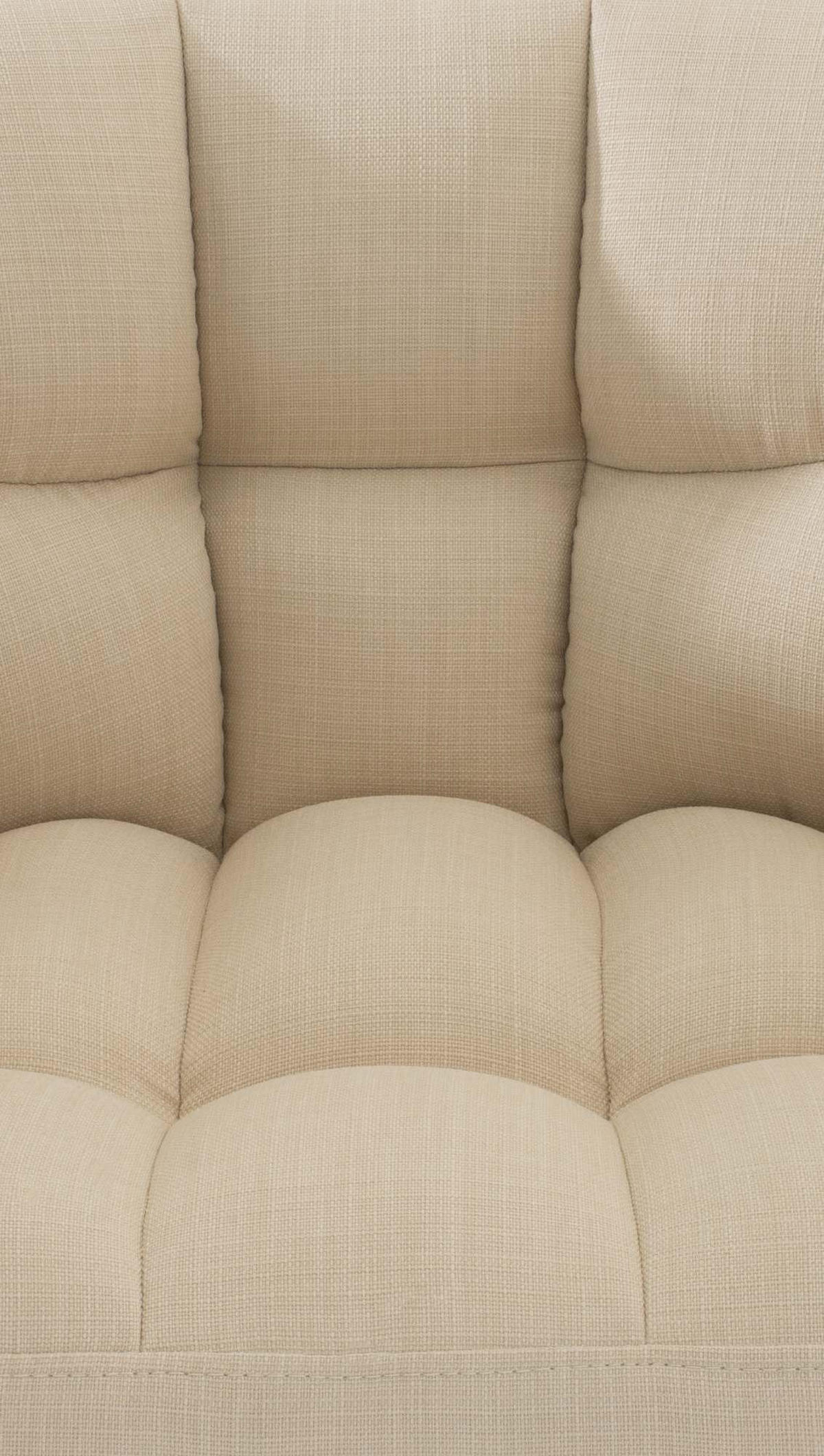 SESSEL Stoff creme - Creme/Schwarz, Textil/Metall (64/75/48cm) - CLP