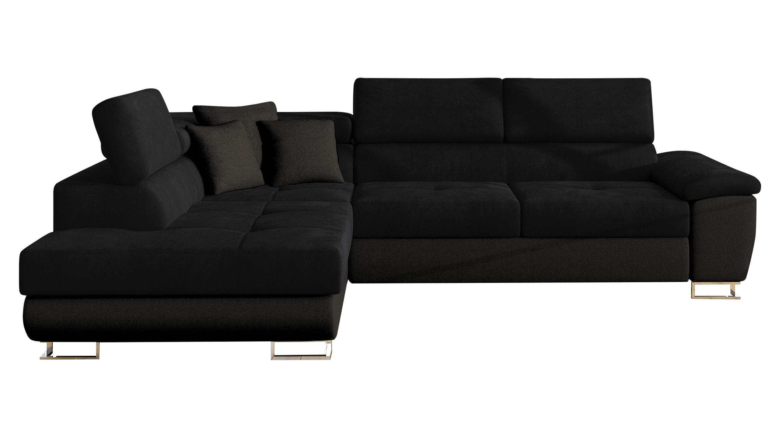 Mirjan24 Ecksofa Schwarz 270x202 cm