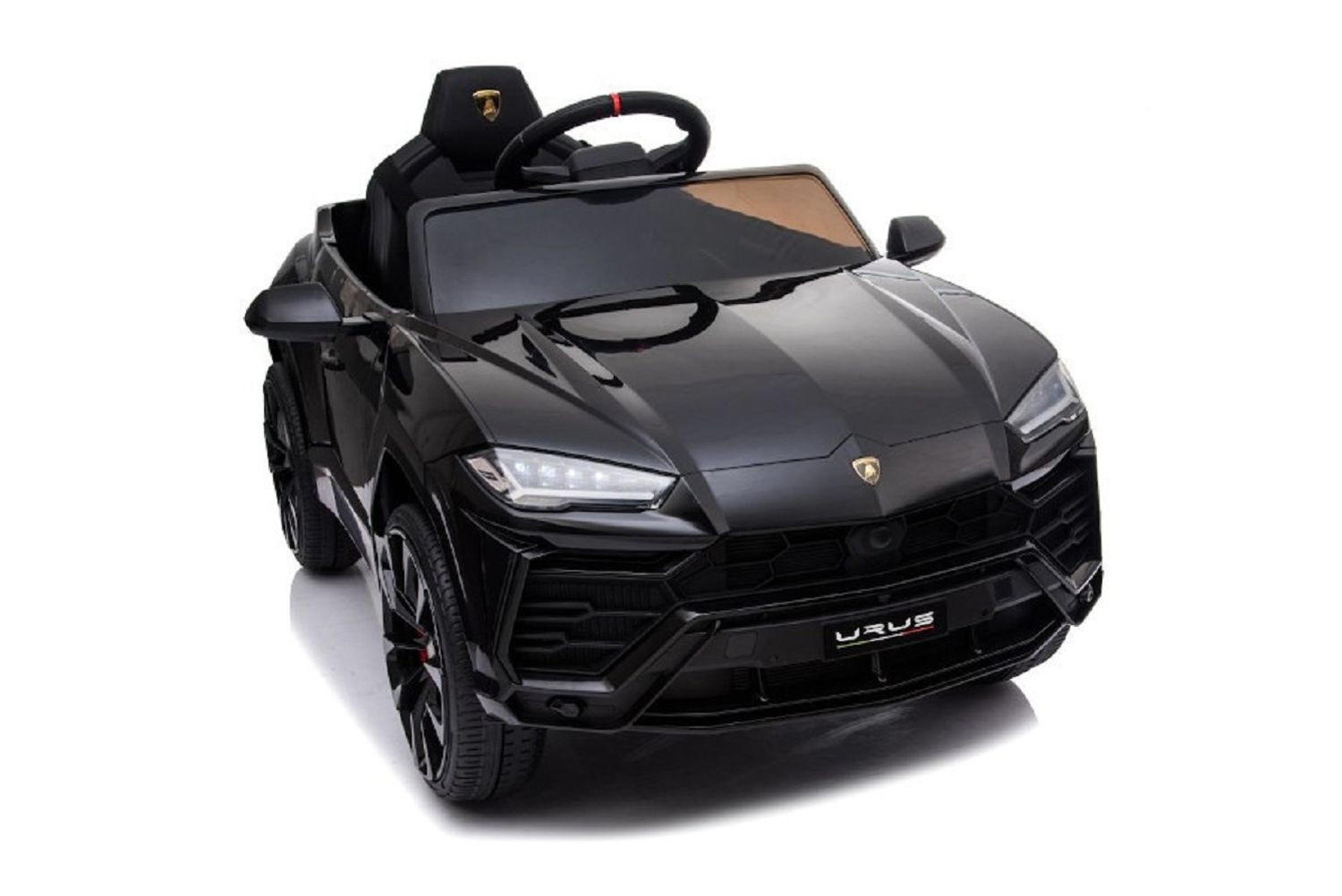 KINDER ELEKTROAUTO Lamborghini Urus Radio, MP3-Anschluss, EVA-Reifen, Kunstledersitz, Fernbedienung - Schwarz, Kunststoff (105/65/52cm) - Es-Toys