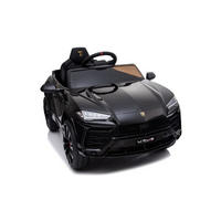 KINDER ELEKTROAUTO Lamborghini Urus Radio, MP3-Anschluss, EVA-Reifen, Kunstledersitz, Fernbedienung - Schwarz, Kunststoff (105/65/52cm) - Es-Toys