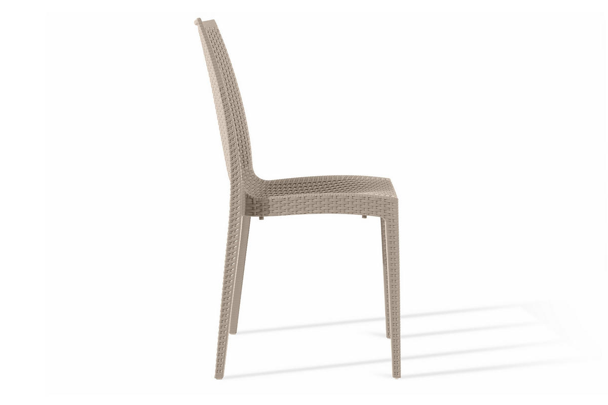 GARTENSTUHL ETULI 4-tlg, Beige - Beige, Kunststoff (48/88/50cm) - KONSIMO®
