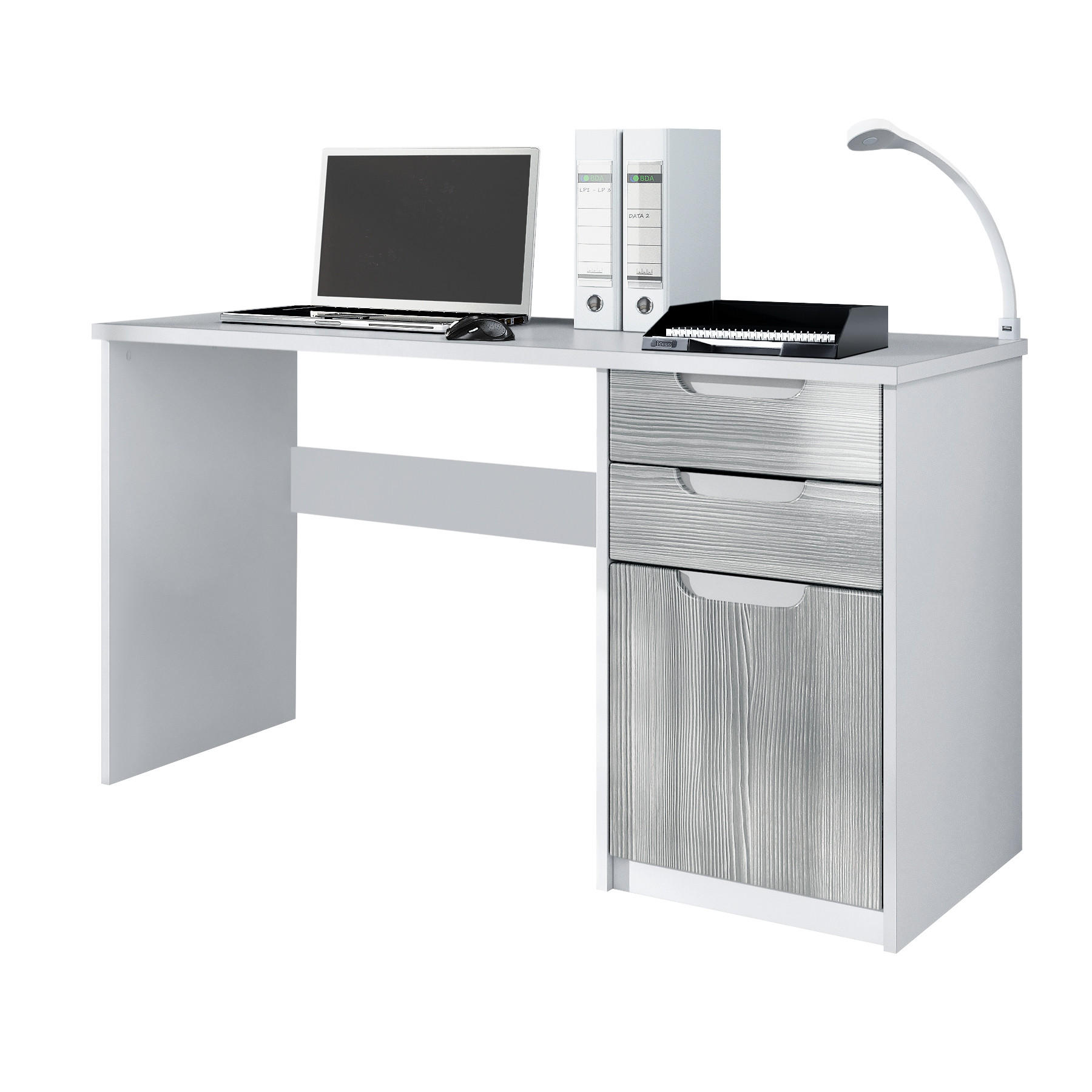 SCHREIBTISCH Logan Fronten in Avola-Anthrazit - Anthrazit, Holzwerkstoff (60/129/76cm) - Vladon