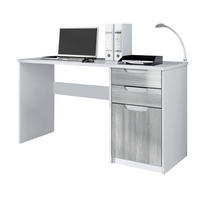 SCHREIBTISCH Logan Fronten in Avola-Anthrazit - Anthrazit, Holzwerkstoff (60/129/76cm) - Vladon