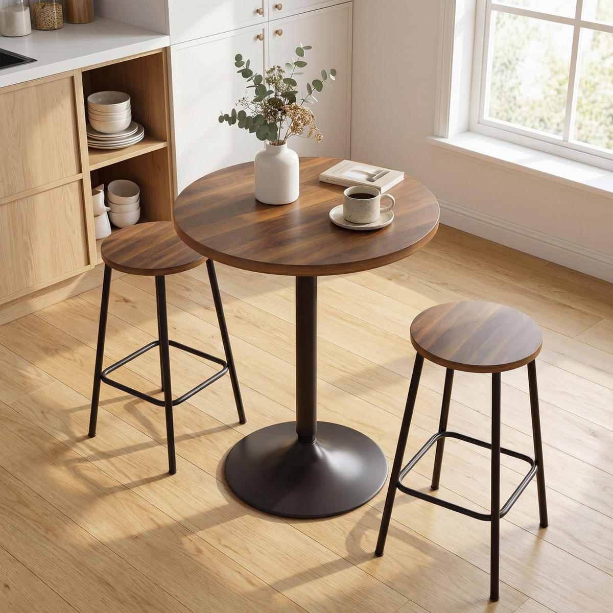 BARTISCH DE-14817 rund 60 cm mit Kippsicherung Nussbaum - Walnussfarben, Holzwerkstoff (60/60/73cm) - ComfortXL