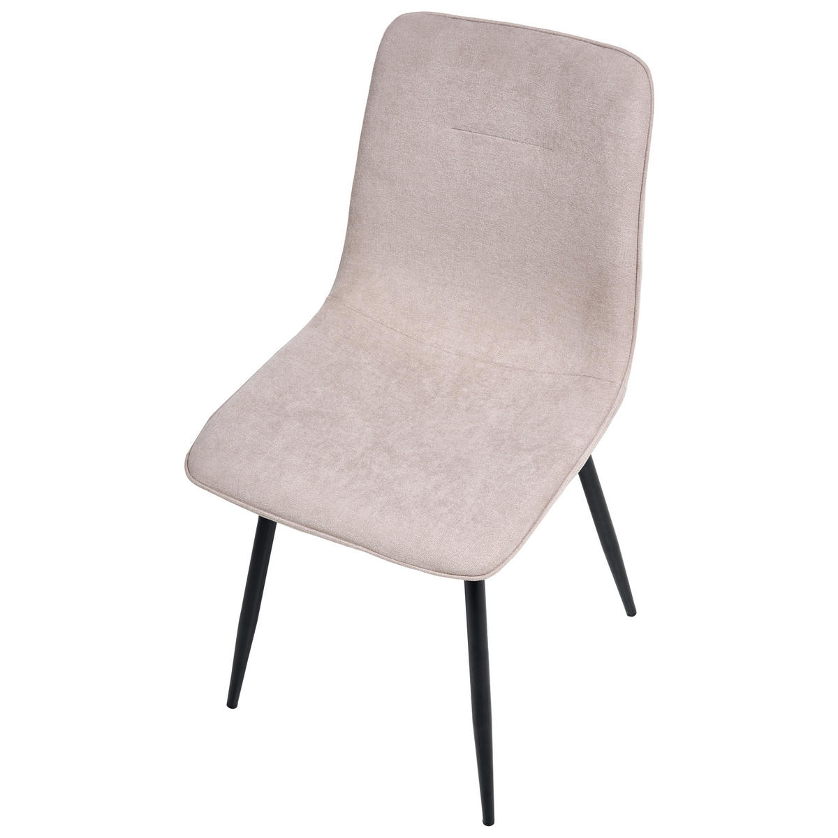 ESSZIMMERSTUHL 4er-Set Beige Tuscola - Beige/Schwarz, Textil (46/88/58cm) - Beliani