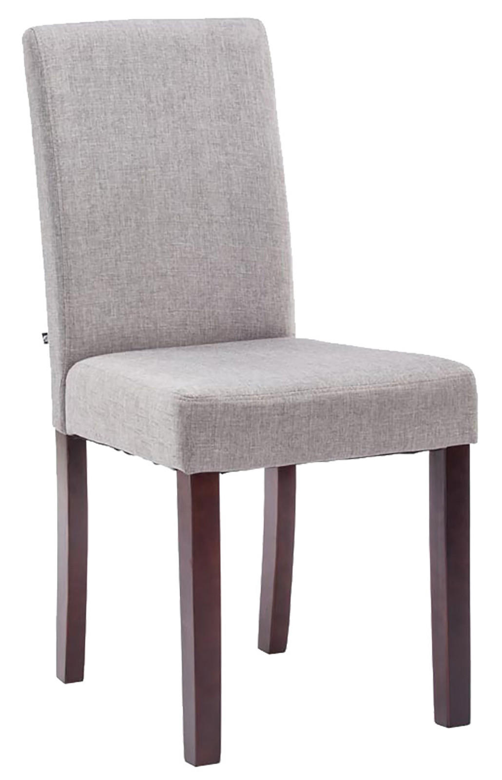 STUHL Stoff Hellgrau - Hellgrau/Cappuccino, Holz/Textil (41/91/47cm) - CLP