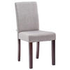 ESSZIMMERSTUHL Ines Stoff, Gestell Holz Cappuccino Hellgrau - Grau/Cappuccino, Holz/Textil (41/91/47cm) - TPFLiving